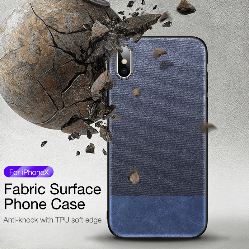 CAFELE ткань текстура мягкий чехол с краями из ТПУ для iPhone X XR XS Max плюшевая холщовый 10