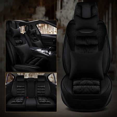 Black Deluxe Спереди и сзади) Высокое качество универсальные автомобильные чехлы на сиденья для benz mercedes c180 c200 gl x164 ml w164 ml320 w163 w461 w46 автокресла - Название цвета: Black Deluxe