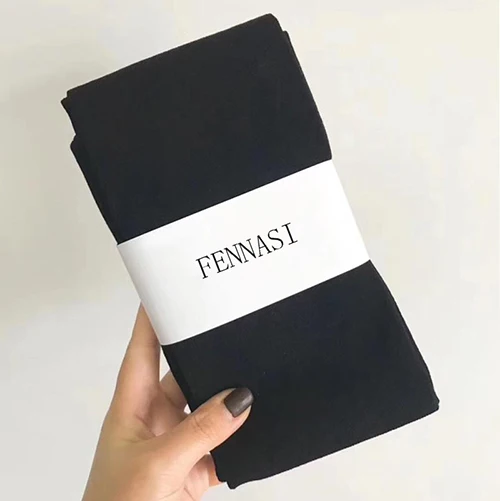 Black FENNASI, Осенние, зимние, вертикальные, полосатые, теплые колготки, для женщин, толстый хлопок, внутри, плюс бархат, теплые, черные, колготки, теплые, женские колготки - Цвет: Black