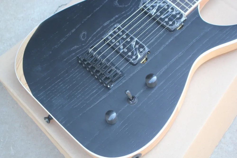 Черная машина 7 струн электрогитара матовая черная 7 струна custom shop гитара KSG kevin shi Гитара s