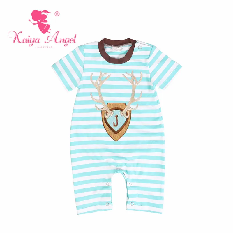 Kaiya Angel/Летняя Пижама для новорожденных мальчиков и девочек, одежда для малышей, Розовая белая точка 4 июля, комбинезон без рукавов с оленем и цветочным принтом