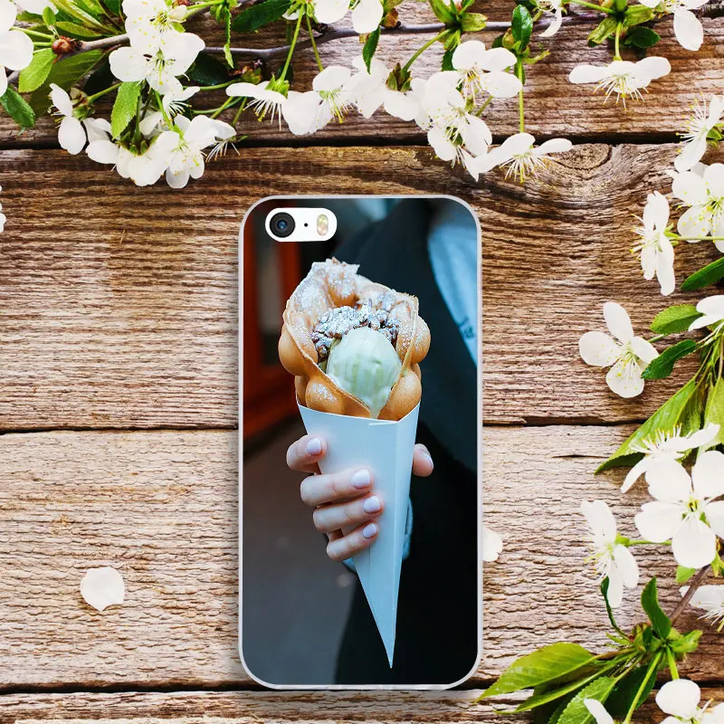 Soft Silicone TPU Mobile Phone Cases for iPhone 4 4s 5 5s 5c SE 6 6s plus 7 7plus 8 8plus X XR XS Max Shell Summer Ice Cream | Мобильные