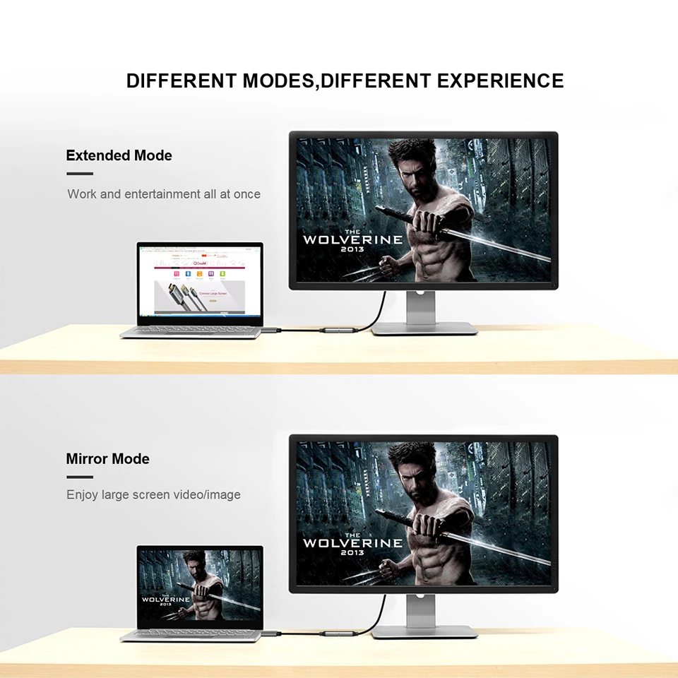 Кабель адаптера преобразователя QGeeM HDMI в Mini DisplayPort 4K x 2K DP Для оборудованных систем