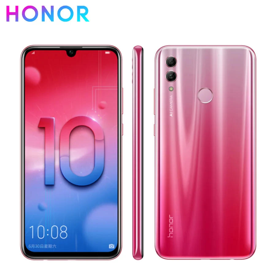 honor 10 lite, сеть 4G LTE, мобильный телефон, 6,2" 6 ГБ Оперативная память 64/128 ГБ Встроенная память Kirin 710 Octa Core Android 9,0 2340X1080px двойные задние Камера