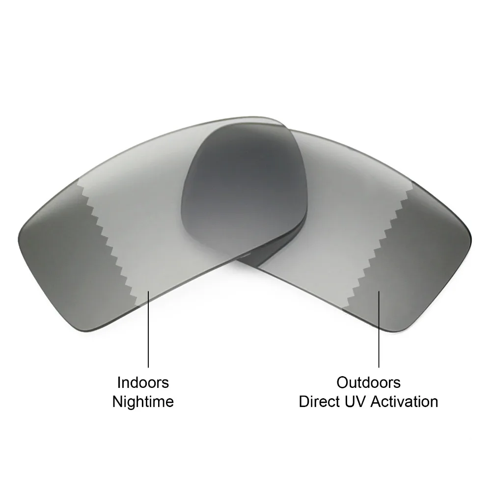 

SNARK Anti-Scratch POLARIZED Replacement Lenses for Oakley Gascan Sunglasses Grey Photochromic