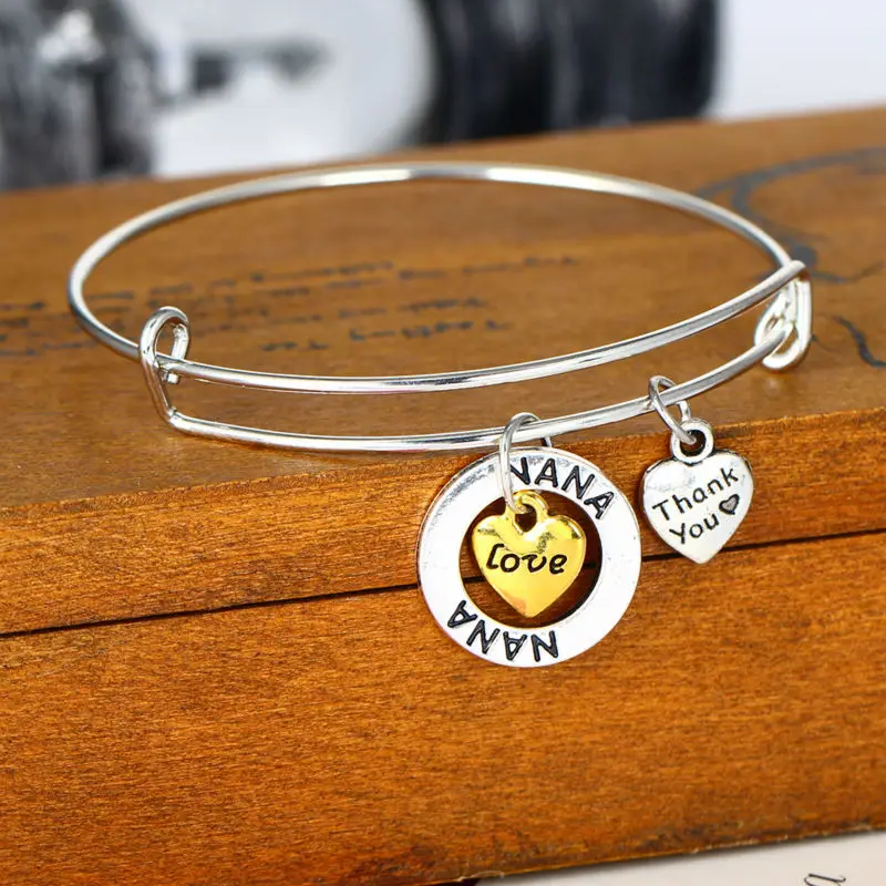 Браслеты с подвесками в виде сердец бабушки бабушки|bangles women|women banglesbangle bracelets womens |