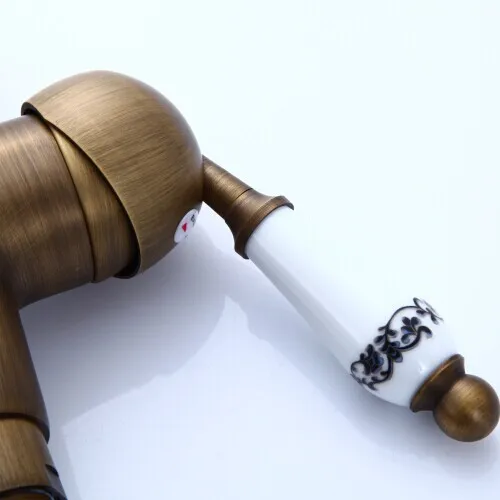 Винтажный смеситель для ванной комнаты античный латунный китайский