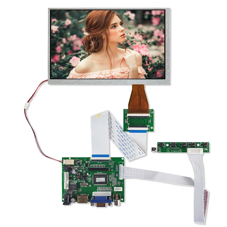 7 дюймов 800x400 TFT ЖК-дисплей 50pin LVDS с HDMI VGA 2AV плата контроллера - Цвет: full kit