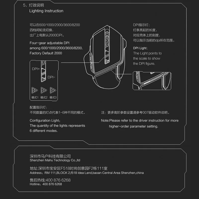 Золотой James Donkey 007 Компьютер USB Проводная Длина 1.8 М Механические большая Мышь Mac