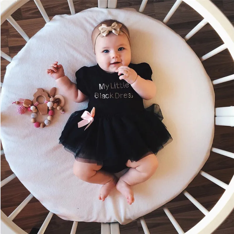 Одежда для маленьких девочек летнее платье Bebe my little blck в клетку с бантом малышей