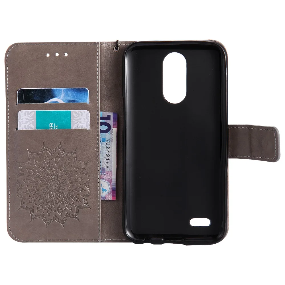 Мода Fundas Флип Подсолнечное бумажник Case для Mototola Moto G5 + Закаленное Стекло Экрана