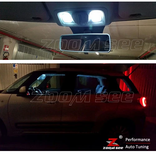 12 шт. светодиодная лампа Canbus для номерного знака без ошибок + купольные лампы