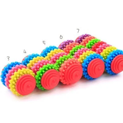 Colour Цветная игрушка для собак, новинка, резиновая Жевательная многослойная шестерня, интерактивный для щенков, игрушки, инструменты для чистки зубов, молярная игрушка, нетоксичный котенок, товары для собак - Цвет: Colour
