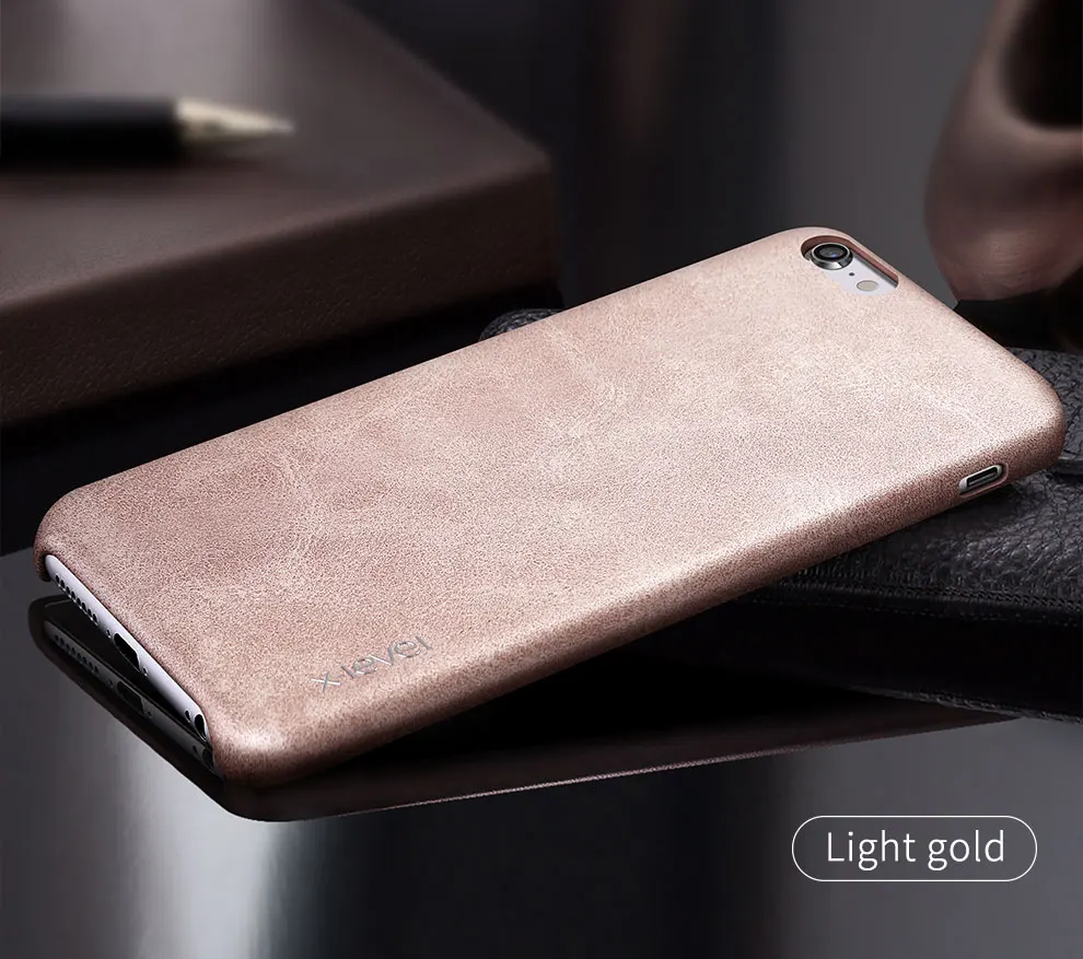 X-Level кожаный чехол для iPhone 6 6s Plus чехол s Роскошный ударопрочный бизнес задняя крышка для телефона для iPhone 6 6s