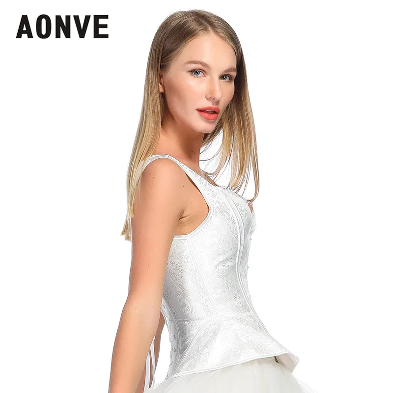 Aonve паровой панк Бюстье Femme розовый корсет королевский синий винтажный корсет сексуальный готический Топ Корсе женский кружевной корсет готическая одежда