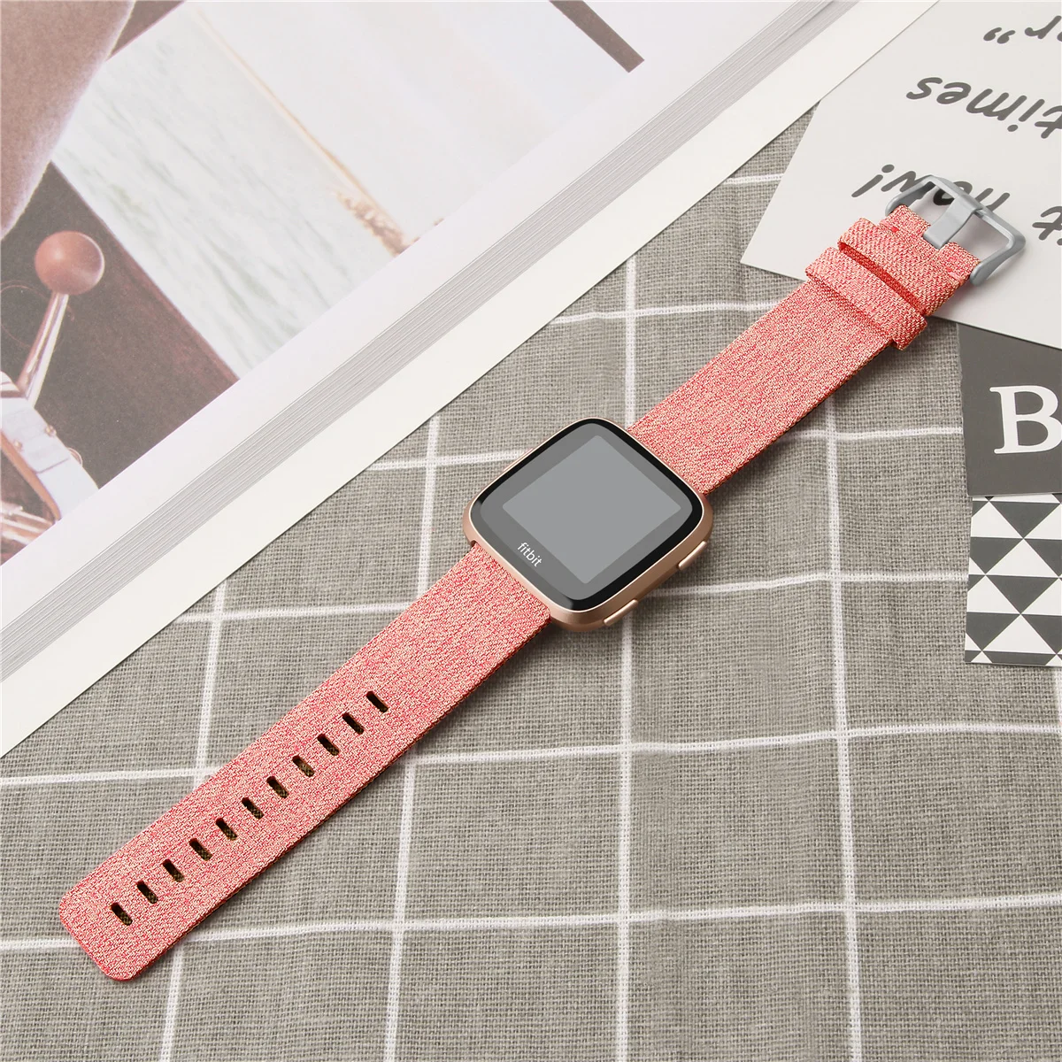 Fitbit Versa, ремешок для Fitbit Versa, 2 ремешка, браслет, холст, дышащий, сменный Браслет для Fitbit Versa Lite 64001