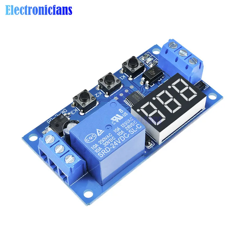 Модуль реле задержки времени постоянного тока 24 В цифровой светодиодный модуль