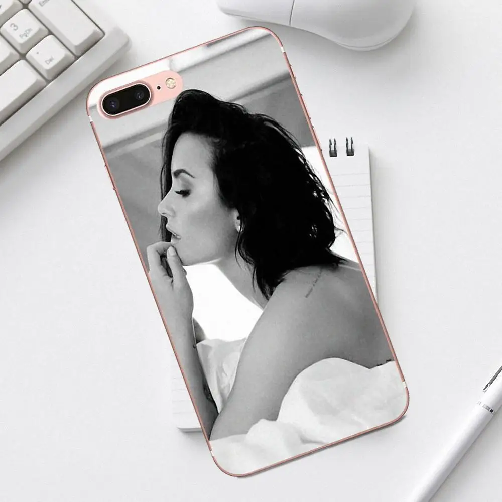 Qdowpz для iPhone 4 4S 5 5C SE 6 6S 7 8 Plus X XS Max XR Galaxy A3 A5 J1 J3 J5 J7 2017 мягкий новое поступление Demi Lovato