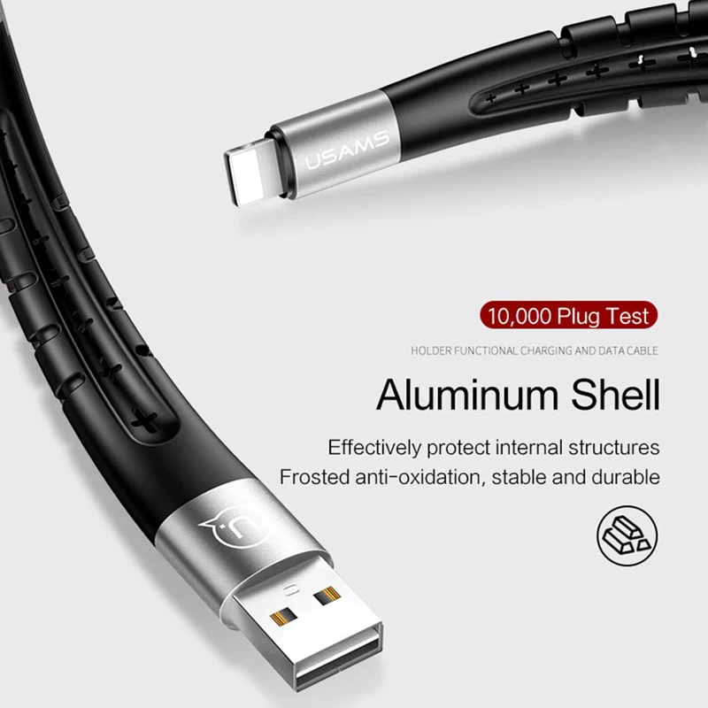 Держатель для телефона и USB кабель iPhone USAMS оригинальный зарядный iOS 3 в 1 держатель