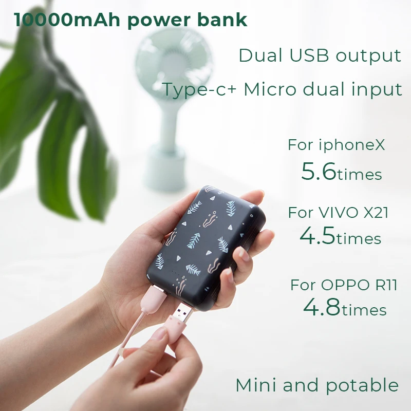 Liberfeel Maoxin летний Подарочный набор с мини внешним аккумулятором 10000 мАч кабель micro