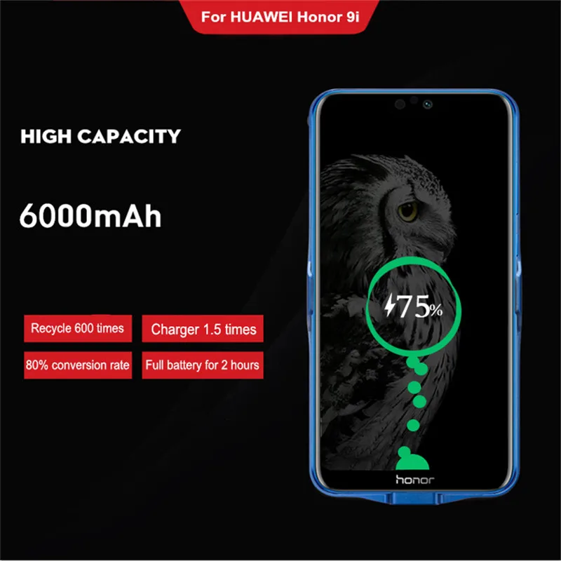 SPCASE 6000 мАч портативное зарядное устройство чехол для huawei Honor 9i power Bank держатель 9