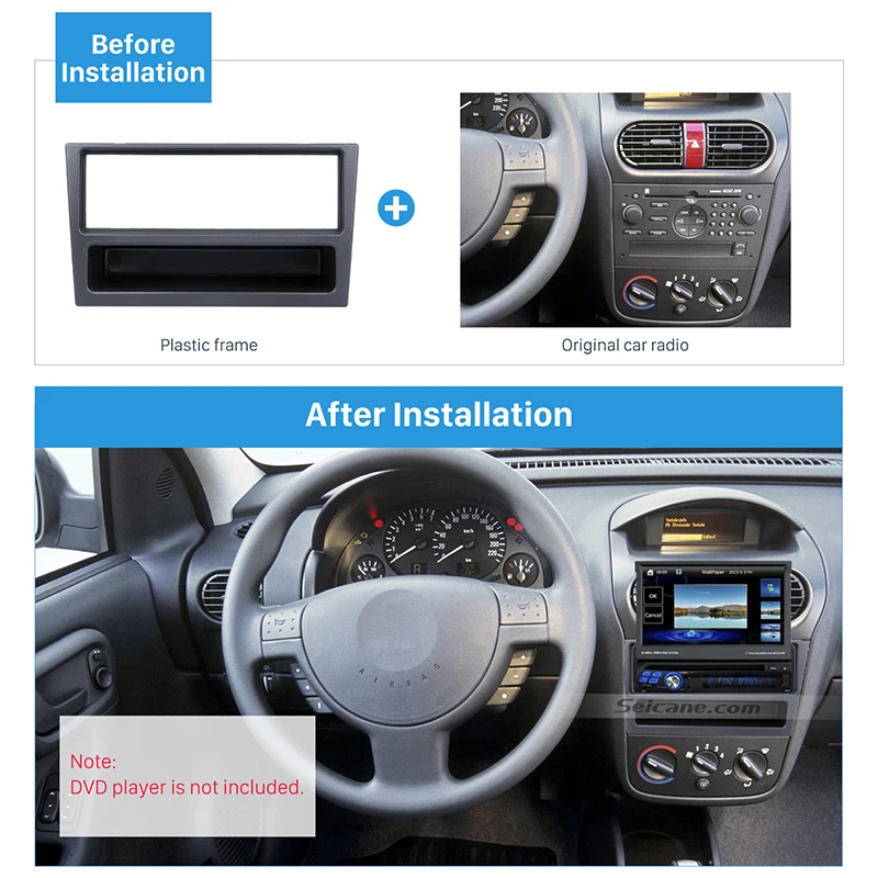 Seicane черный 1Din автомобиль радио фасции Для OPEL Corsa(C) Meriva Omega(B) Vectra Vivaro Surround Панель стерео тире CD плеер рамка