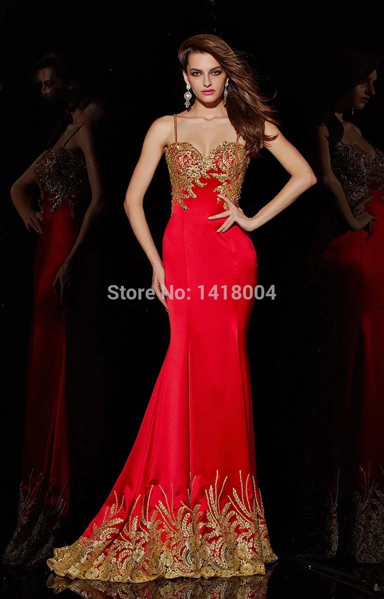 6A-2015 new sweetheart mermaid prom gowns sexy sequins spaghetti strap beading colorful retro evening dress party dresses | Свадьбы и