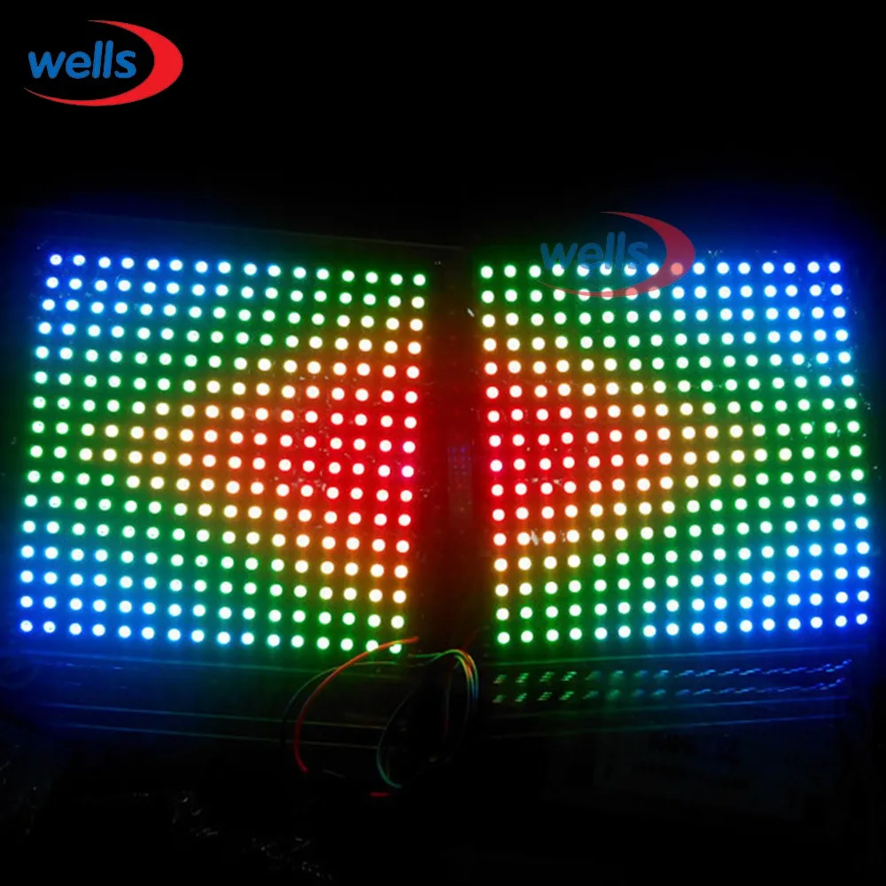 8*8 16*16 8*32 WS2812 WS2812B 5050 RGB полноцветная Гибкая Пиксельная панель 64 256 светодиодов 5 В DC панель дисплея комбинация экрана