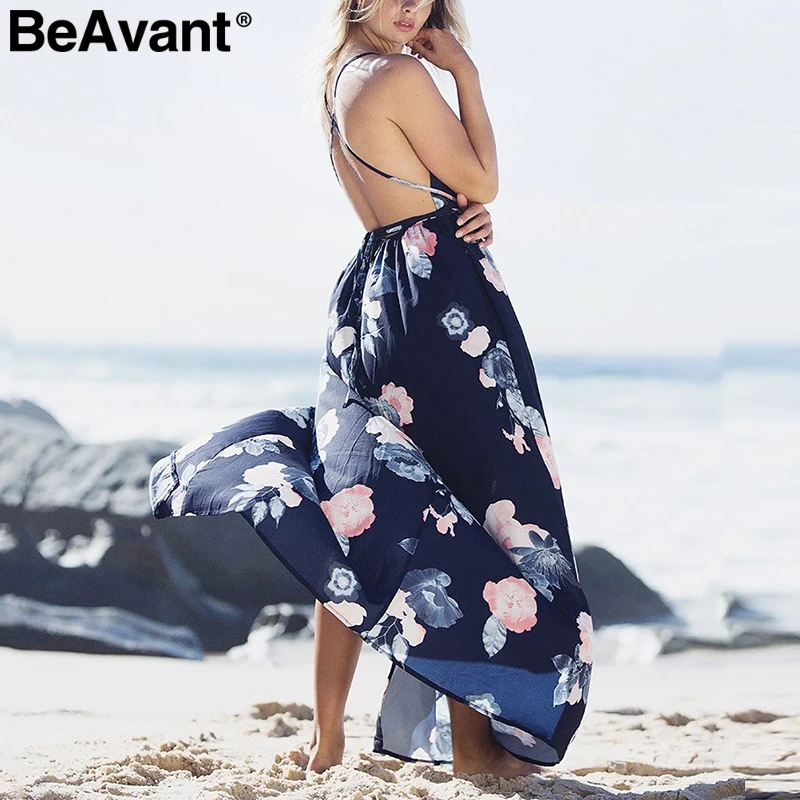 BeAvant Boho женское платье с глубоким v образным вырезом и открытой спиной расшитое