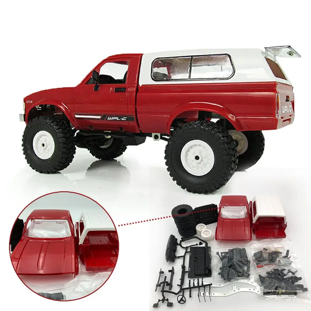 WPL 1:16 C24 RC автомобиль 4WD радио управление внедорожный мини автомобиль RTR и комплект Рок Гусеничный электрический багги движущаяся машина RC Автомобили Дети играть автомобиль - Цвет: DIY Kit