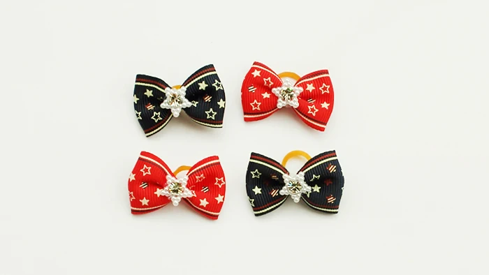 Ручной работы из мелкой сетки с лентой бабочка галстук для собак Уход за лошадьми