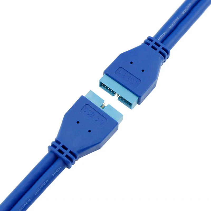 ULT-BEST 50 см USB 3.0 20pin материнская плата 20 pin штырь-штырь м/м разъем адаптера кабеля