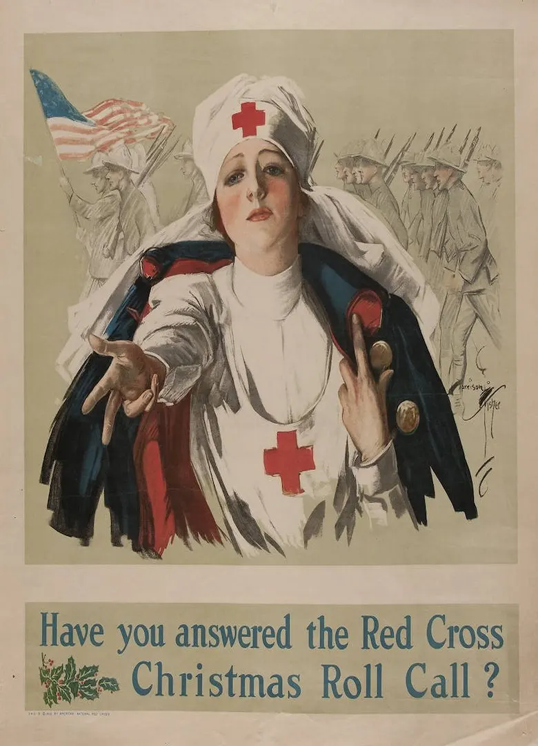 Винтаж 1910s США WW1 Радуга плакат медсестры нам нужны вам Классическая Тканевая