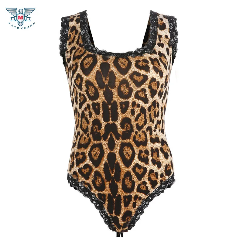 Sexy Bodysuit Women Backless Lace Up Rompers Womens Jumpsuits Long Sleeve Leopard Jumpsuit Overalls Combinaison Femme Body Suit | Женская