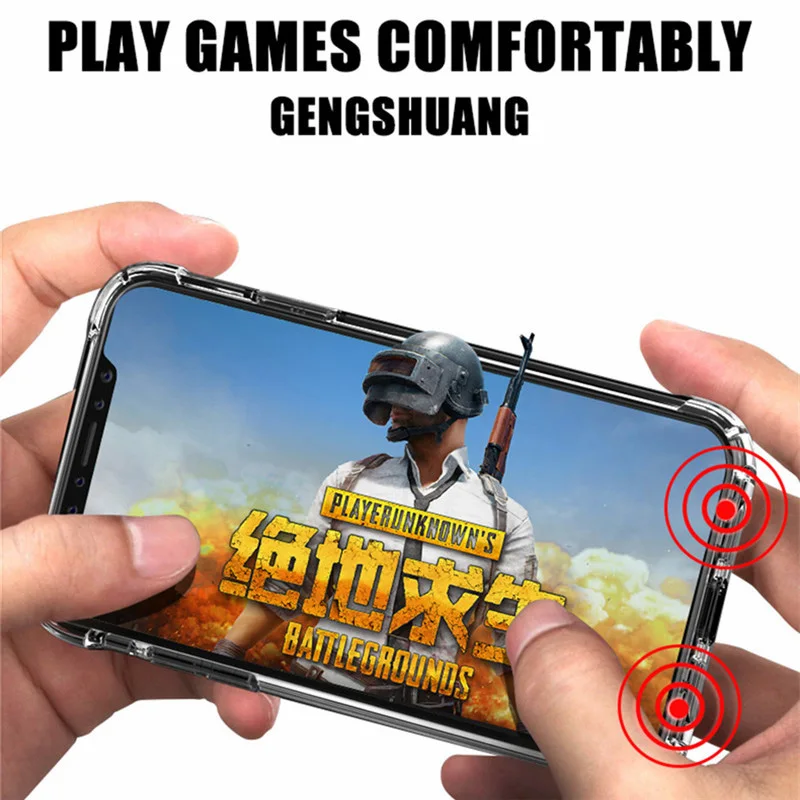 Антидетонационные силиконовые прозрачные чехлы MUSTIGER для iPhone X 6 7 8 Plus чехол XS Max XR 5S