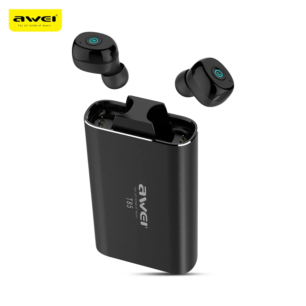 AWEI T85 TWS беспроводные наушники Bluetooth 5 0 1800 мАч банк питания мини с двойным