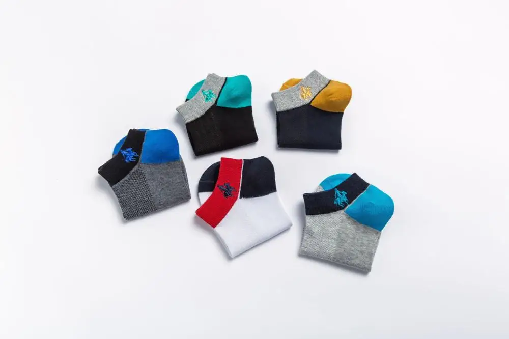 

Spring Summer Pier Polo Brand Breathable Business Casual Men's Cotton Socks Funny Ankle Male Socks Wholesale 5 Pairs/llot