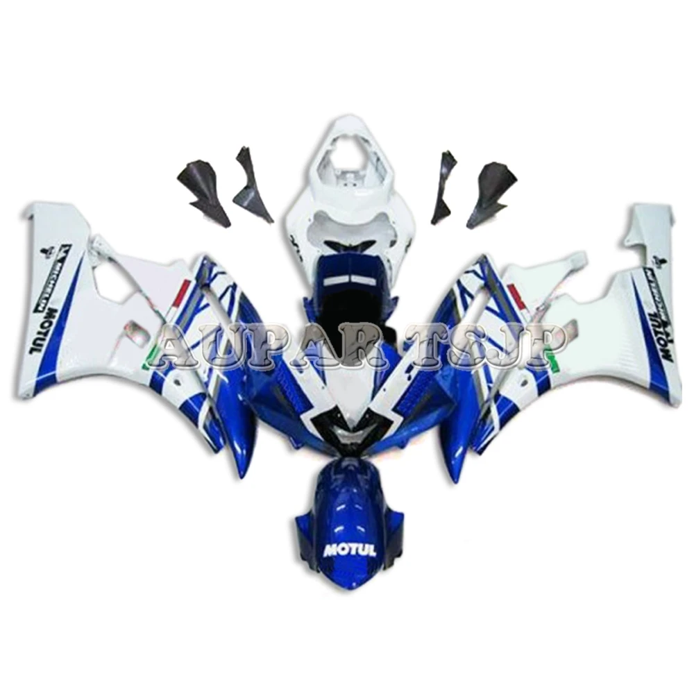 

Blue White Cowlings Fit For Yamaha 2006 2007 YZF-600 R6 06 07 Sportbike Injection Plastic Pieces Motorcycle Covers