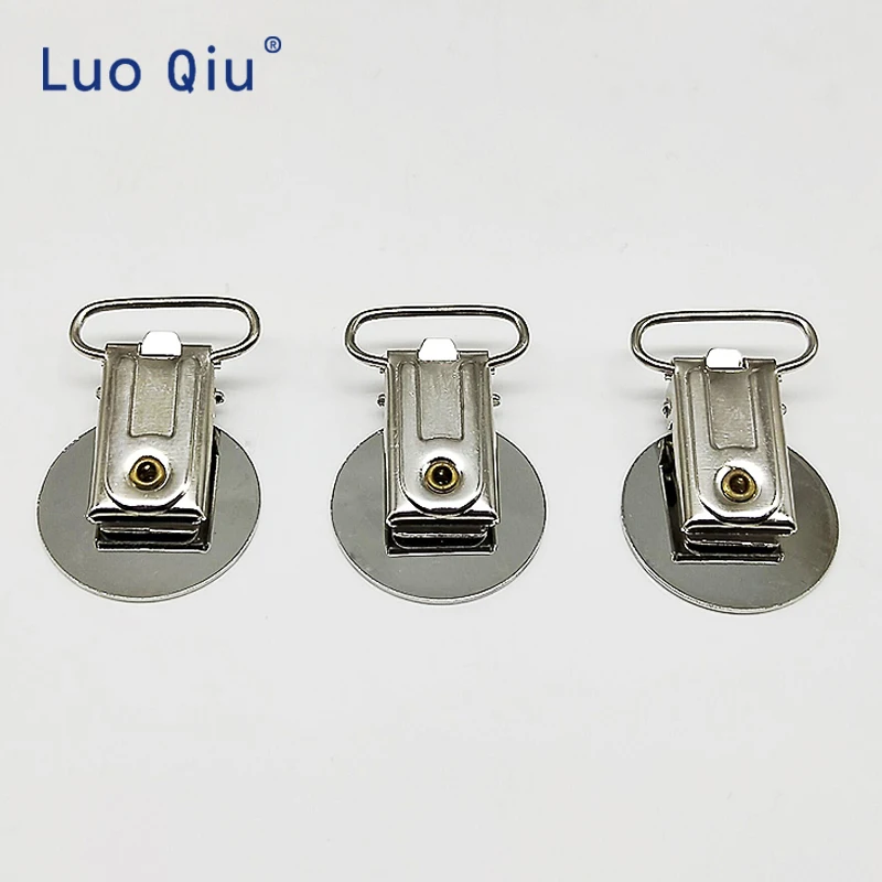 Зажимы для подтяжек одежды круглой формы металлические эмалированные зажимы