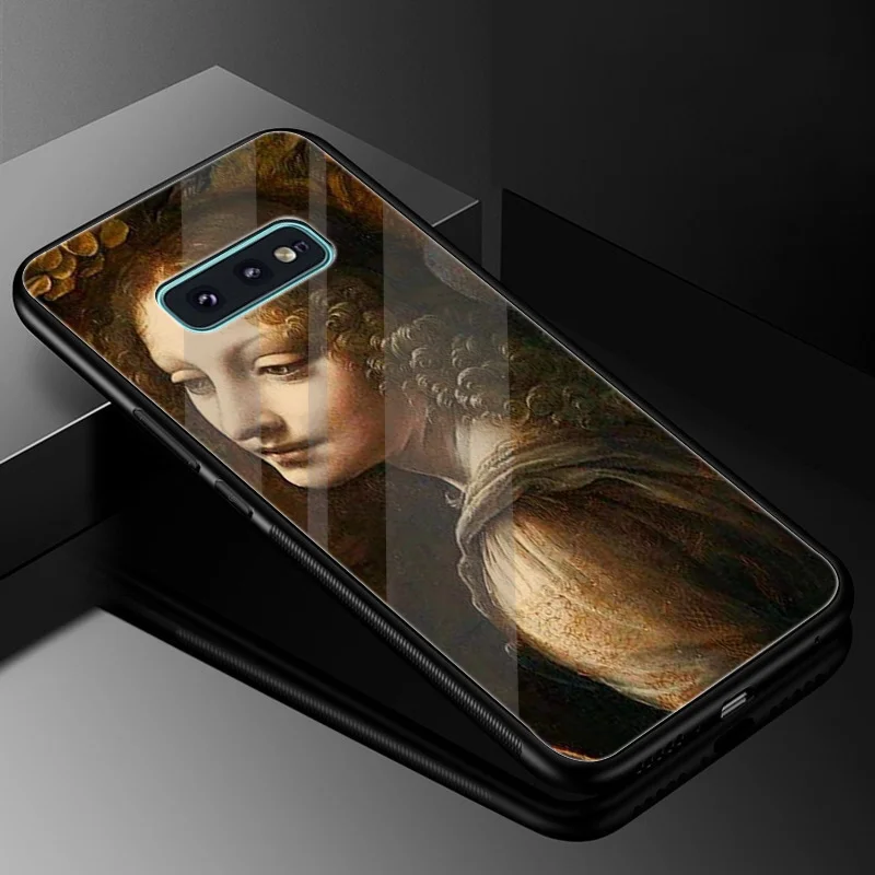 Стеклянный чехол Leonardo Da Vinci для Samsung A10 A20 A30 A40 A50 A60 A70 S7 Edge S8 S9 Plus S10 Note 8 9 | Мобильные