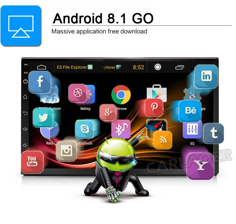 2 Din Android 8,1 Автомобильный мультимедийный видео плеер " Универсальный 2DIN стерео автомобильный радио gps для Volkswagen Nissan hyundai Kia toyota