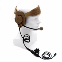 hd03 hd 03 tactical bowman elite ii radio headset earpiece with u94 style ptt 2 pin for kenwood baofeng uv 5r uv82 two way radio