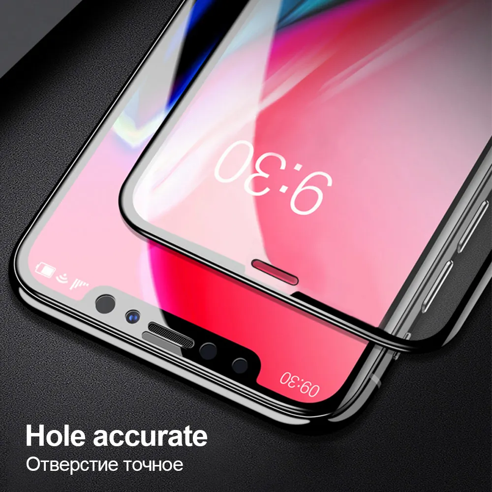 TOMKAS Защита экрана для iPhone X XS закаленное 6D изогнутое стекло XR Защитная пленка