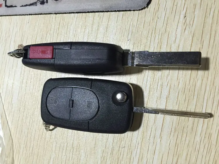 

2+1 buttons Flip Remote key case shell (Round) for VW Golf 4 5 6 Passat B5 B6 Polo Bora Touran FOB Blank 5PCS/Lot
