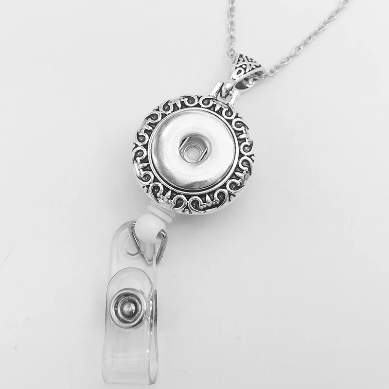 Держатель для бейджа на катушке Круглый выдвижной держатель бижутерии со