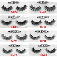 natural long3d mink hair lashes handmade reusable false eyelashes makeup accessories soft mink hair 10pairslot drop shipping