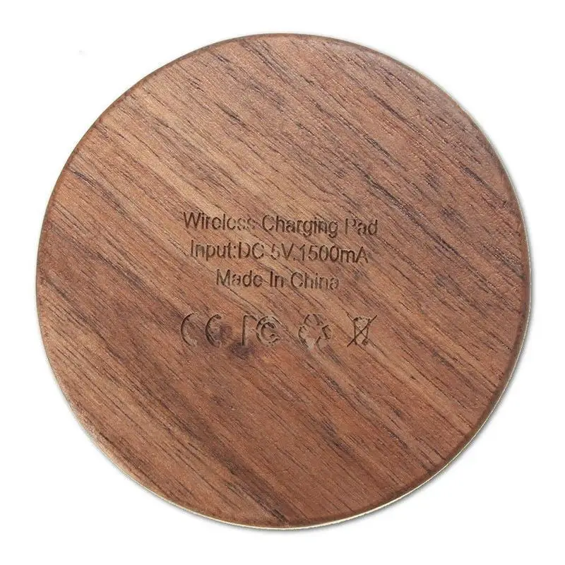 Горячая продажа Беспроводная зарядка деревянная пластина Qi Беспроводное