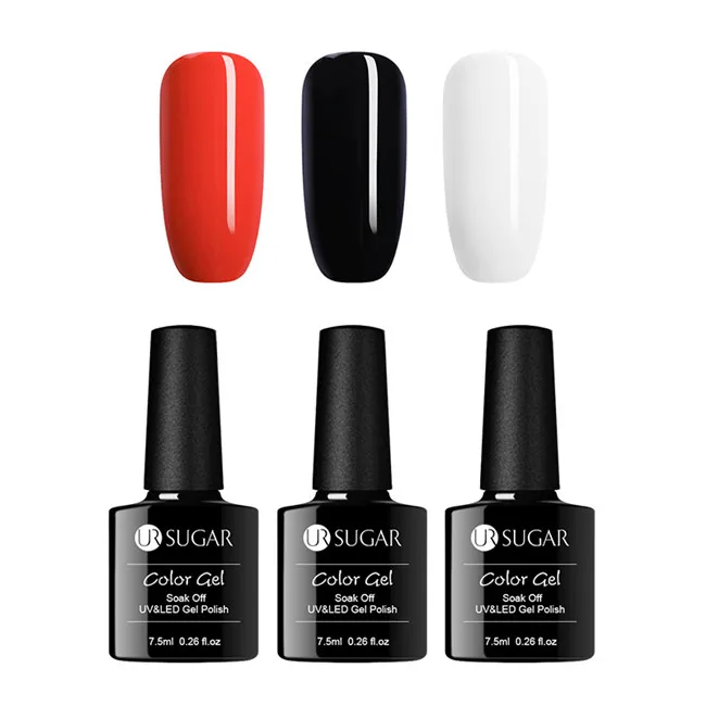 3Pcs Set 2 Полный маникюрный набор ur Sugar с 6 Вт УФ-лампой для ногтей, Сушилка для ногтей, Гель-лак для ногтей, наборы, впитывающий базовый верхний слой, УФ-Гель-лак, инструменты для дизайна ногтей - Цвет: 3Pcs Set 2