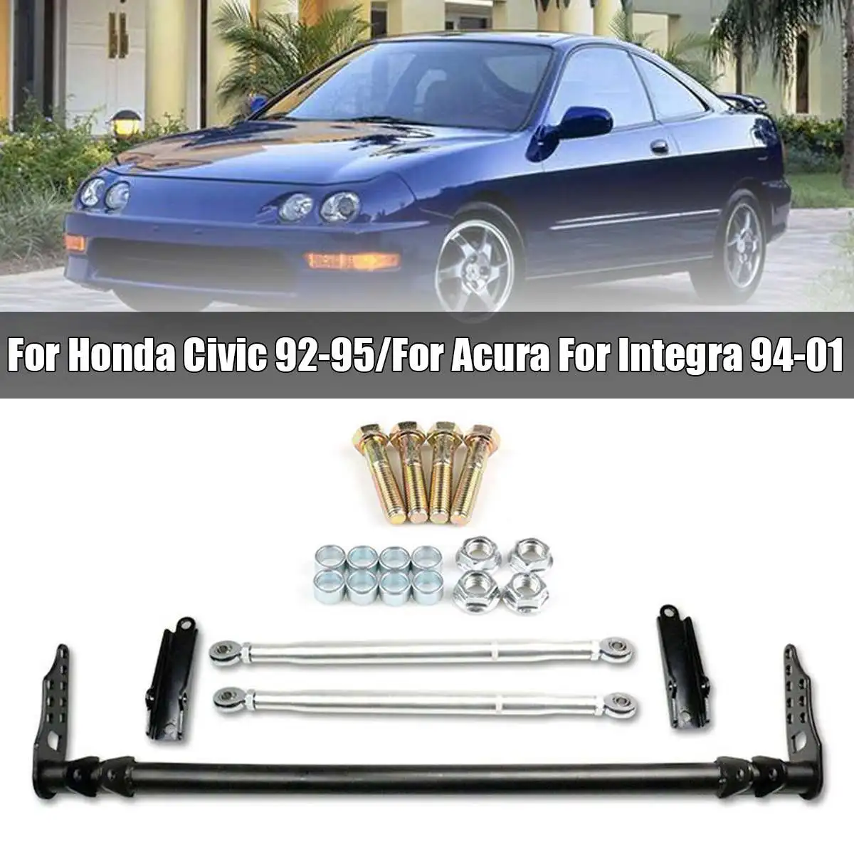 Серебряный передний Тяговый контроль стяжки для Honda Для Civic 92-95 для Acura для Integra 94-01 для Honda DEL SOL 93-97