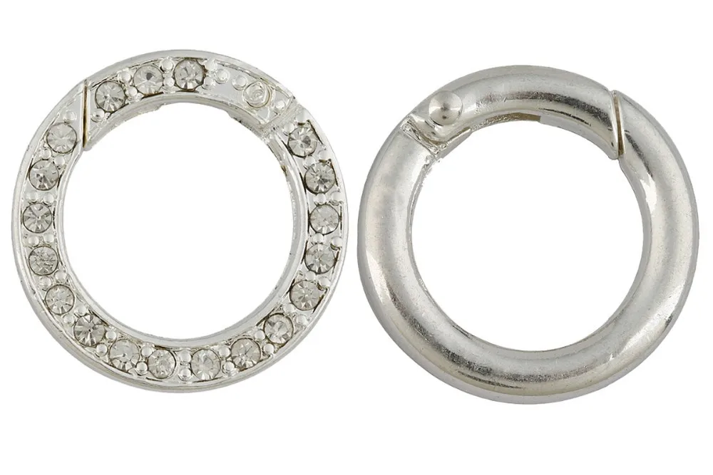 20 шт. разные цвета кристаллические кольца застежками разъем диаметр 16.5 мм